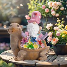 Load image into Gallery viewer, Solar Garden Outdoor Statue Turtle Gnome with Succulent and LED Light - Patio,Lawn,Garden,Tortoise Statue for Patio,Unique Housewarming Gifts
