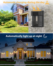 Load image into Gallery viewer, Woolmug 6 Pack Solar Fence Lights Outdoor Garden, Waterproof Retro LED Wall Lights, Auto On/Off Solar Lights Outdoor Garden Fence Lighting for Patio Decking Gate Yard Decoration, Warm White

