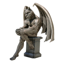 Load image into Gallery viewer, Design Toscano DB383050 Socrates the Gargoyle Thinker Outdoor Garden Statue, Polyresin, Two Tone Stone, 59.5 cm, Brown, One Size
