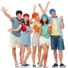 Load image into Gallery viewer, Outus 7 Pieces Thin Knit Slouchy Cap Beanies Dwarf Hats Hip Hop Sleep Cap Dwarf Costume Hat Gnome Hats()
