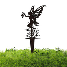 Load image into Gallery viewer, ZONEWD Metal Stakes for Garden,Garden Statues of Fairies Figures - Angel Metal Craft Sculpture, Angel Garden Art, Fairy Ornaments for Home Yard Garden
