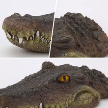 Load image into Gallery viewer, Rehomy Pond Floating Alligator Head Decoy Pool Accessories Detailed Fake Alligator Head for Pond Decoration and Protection (01)
