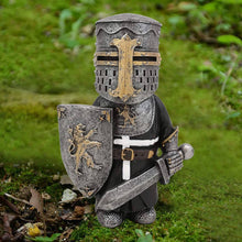 Load image into Gallery viewer, Garden Gnome Guard, Resin Sculpture Ornament Decor, Funny Knights of the Cross Templar Gnome Sculptures Resin Statue, Resin Craft Ornaments for Lawn
