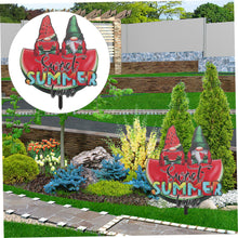 Load image into Gallery viewer, AOKWAWALIY Summer Gnome Card Hawaiian Yard Signs Stake In Gnomes Yard Garden Gnomes Decoration Yard Sign Summer Party Gnome Garden Ornament Stakes Door Decoration The Summer Acrylic Props

