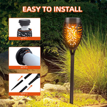 Load image into Gallery viewer, CNMTCCO Solar Lights Outdoor Garden, 6 Pack Solar Flickering Dancing Flame Lights, Waterproof SolarTorch Light Landscape Lighting for Garden Patio Pathways Lawn Yard Decoration
