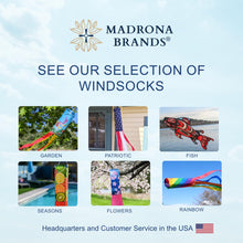 Load image into Gallery viewer, Madrona Brands Welcome Gnome Windsock | Durable Outdoor Hanging Decoration | Yard, Garden, Patio, Home and More | 48-Inch
