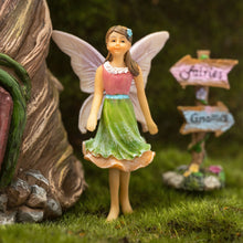 Load image into Gallery viewer, PRETMANNS Fairy Garden House Kit, with Accessories Figurines &amp; Sign – House &amp; Fairies for an Outdoor Miniature Garden – Door can open wide - 4 Pieces
