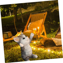 Load image into Gallery viewer, Cabilock 1pc Solar Cat Light Decor Solar Energy Adornment Garden Decorative Cat Lamp for Courtyard Lawn Patio Gentle Lighting for Outdoor Spaces
