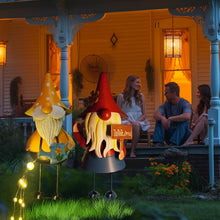 Load image into Gallery viewer, HONGLAND Metal Gnome Yard Art -18 Inch Garden Gnomes Statues Outdoor Decor with Watering Can Solar Lights -3D Outdoor Figurines for Patio Yard Lawn Porch Ornament Gardening Gifts
