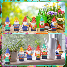 Load image into Gallery viewer, Simgoing 6 Sets Ready to Paint Your Own Garden Gnomes Statues Summer DIY Unfinished Ceramic Gnomes for Painting Figures Plaster Arts and Crafts with Brush Palette for Adults

