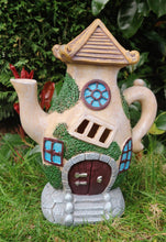 Load image into Gallery viewer, ALT90 Solar Fairy Garden Teapot House and Doors LED Illuminated Outdoor Ornaments Weatherproof [Solar Teapot House]
