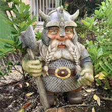 Load image into Gallery viewer, Fowybe Viking Gnome Statue,Resin Garden Ornaments Outdoor,Gnome Craft Sculpture Decor for Home Garden Yard

