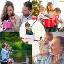 Load image into Gallery viewer, GARDEN WHISPER Fishing Gnome Statue, Outdoor Garden Decor, Earth Tones, 4.3&quot;W x 4&quot;D x 9.1&quot;H, 1.1lbs, Unique Design, Hand Painted Antique Finish, Weather Resistant
