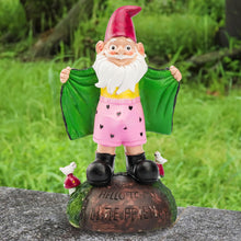 Load image into Gallery viewer, Euiroet 9.6&quot; Funny Gnome Statue,Outdoor Landscape Accent,Large Garden Sculptures &amp; Statue,Whimsical Gnome Patio Figurine for Lawn Ornament,Backyard Decor
