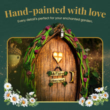 Load image into Gallery viewer, Opening Fairy Door &amp; Window Set for Trees - Fairy Garden Kit with Light, Decor
