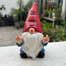 Load image into Gallery viewer, Middle Finger Gnome Statue 7.8in， Naughty Garden Gnome Statue Decoration and Lawn Ornament - Funny Garden Gnomes for Outdoor or Home Decor, Red, WSH004
