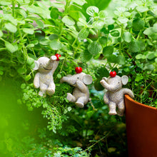 Load image into Gallery viewer, HomDSim Garden Statues Flowerpot Landscaping Tree-Hugger Fairy Plant Pot&amp;Vase Hugger, Mini Decorative Climber Clingers (3Pack Elephant)
