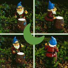 Load image into Gallery viewer, Garden Gnomes Drum Playing Funny Garden Gnomes Luminous Vivid Resin Gnome Gifts Cute Vibrant 9.25in Gnome Decor for Yard Garden Outdoor Garden Ornament
