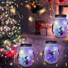 Load image into Gallery viewer, MLOQI Fairy Garden Ornaments Outdoor 2 Pack Solar Fairy Lights Glass Mason Jar LED Hanging Lamp for Fairy Garden Accessories Halloween Decorations Christmas Xmas Gifts for Kid Adult(Multicolor
