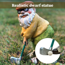 Load image into Gallery viewer, Funny Garden Gnome 4.7x2.4 Inch Playing Golf Funny Gnome Resin Golf Statue Novelty Ornaments for Pation Yard Lawn Indoor Tabletop Home Decor, Garden Gift
