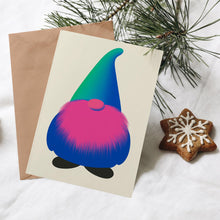 Load image into Gallery viewer, Wee Blue Coo Vibrant Santa Gonk Gnome Pink Blue Green Fun Xmas Art Blank For All Christmas Card
