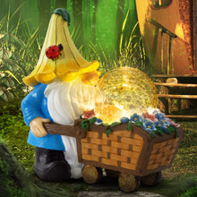 Load image into Gallery viewer, Grovind Garden Gnomes Outdoor Decorations Solar Gnomes Garden Statues,Garden Gnome Decor Holding Magic Orb with LED Lights,Gnomes Outdoor Clearance for Garden Patio Lawn Decor Gnome Gift for Woman
