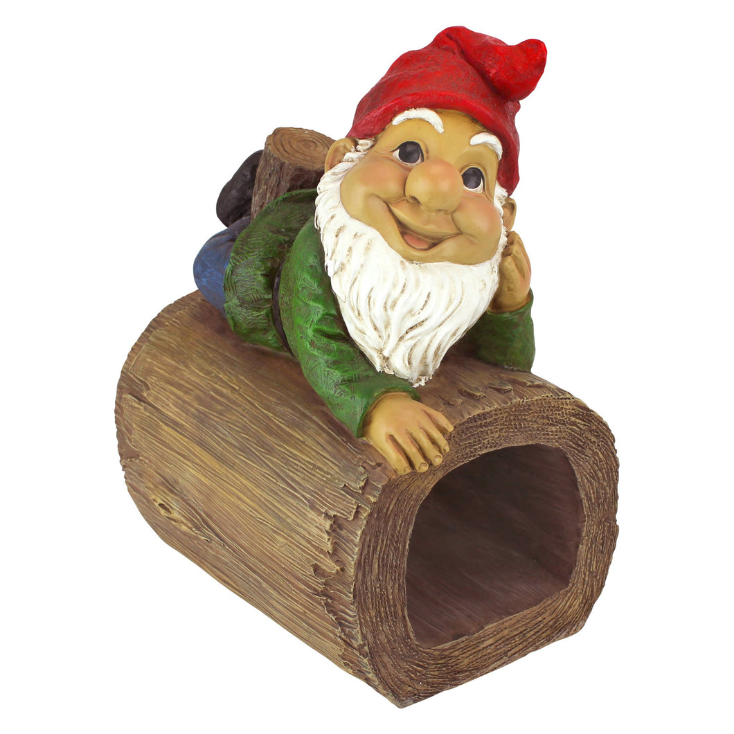 Garden Gnome Statue - Stormy the Gnome - Gnome Downspout Extender - Lawn Gnome