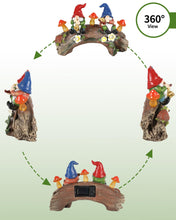 Load image into Gallery viewer, iStatue Enchanted Fairy Garden Gnomes Solar Light - 9&#39;&#39; Hand-Painted Resin Miniature Figurines Perfect for Yard Art Outdoor Patio Decor Lawn Ornaments and Statues Decorations (Gnomes)
