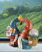Load image into Gallery viewer, iStatue Solar-Powered 8.3&#39;&#39; Spring Summer Kissing Gnomes Decorations for Home &amp; Garden - Decorative Outdoor Lawn Ornaments and Statues Clearance (Loved Gnomes)
