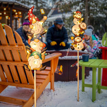 Load image into Gallery viewer, Homeimpro Christmas Solar Outside Decorations Holiday Lights Yard Garden Gnomes Snowman Pathway Stake Lights with 18 LED Waterproof Lawn Outdoor Xmas Gifts for Mom Women (2Pack)
