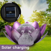 Load image into Gallery viewer, Kyduu Outdoor Decorations Lotus Light, Solar Lights Outdoor Garden Ornaments, LED Lotus Lamp Flower, Solar Garden Lights,for Yard Patio Pathway Decoration
