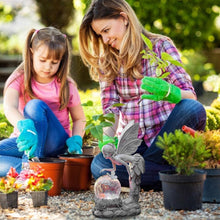 Load image into Gallery viewer, Bexdug Solar Fairy Sculptures | Resin Solar Angel Figurines with Solar Crackle Glass Globe Light | Fairy Solar Garden Lights for Backyard Walkway Pathway Decor
