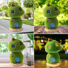 Load image into Gallery viewer, Darkdec Mushroom Fairy House Decor - Figurine Lights Outdoor Solar Fairy Garden House for Patio Lawn Yard Ornaments, Housewarming Gift 7.4 inch
