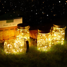 Load image into Gallery viewer, Solar Mason Jar Lights - 4 Pack 30led Solar Garden Lights Outdoor Solar Lanterns Solar Hanging Lights IP65 Waterproof Indoor/Outdoor Decorative Lights for Patio Wedding Yard Lawn Party (Warm White)
