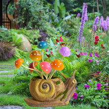 Load image into Gallery viewer, Solar Lights Outdoor Fairy Garden Accessories, Snail Statues Garden Decor for Outside, Easter Gifts Yard Decorations Patio Lawn Porch Balcony, Unique Housewarming Gifts for Women Mom Grandma

