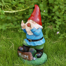 Load image into Gallery viewer, Resin Gnomes Garden Decor, 13.5&quot; Tall Solar Large Inappropriate Funny Gifts Gnome Outdoor Statues for Yard, Patio, Lawn, Outside Naughty Gnome Garden Decorations Gift for Men Women
