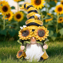 Load image into Gallery viewer, Hodao Spring Bumble Bee Gnome Figurine - Cute Garden Decor with Sunflower Accents, Yellow Bee Statue for Spring Home Table Decor, Unique Gifts for Nature Lovers

