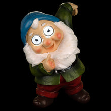 Load image into Gallery viewer, Blazin&#39; Outdoor Garden Decorations Gnome | Solar Patio Decorations - Yard Ornaments | Solar Elf Figurine for Terrace, Balcony, Deck | Weather Resistant | Patio Gift | Auto On/Off - (Green)
