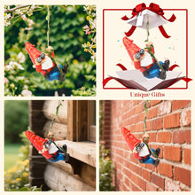 Load image into Gallery viewer, WONDHOME Hanging Gnome Garden Statue Funny Climbing Gnomes with Telescope Figurine Tree Hugger for Outdoor Lawn Home Patio Yard Art Decoration Father&#39;s Day Christmas Gardening Gifts for Mom Dad
