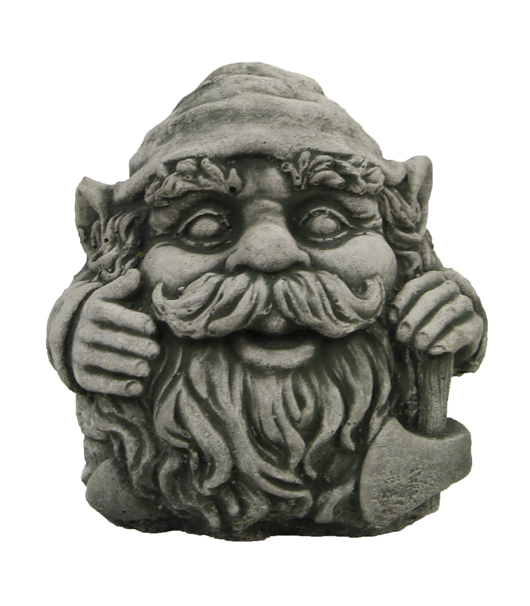 Garden Gnome with Axe Concrete Statue