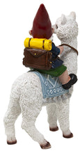 Load image into Gallery viewer, Funny Guy Mugs Gnome and a Llama Statue- Indoor/Outdoor Garden Gnome Sculpture for Patio, Yard or Lawn
