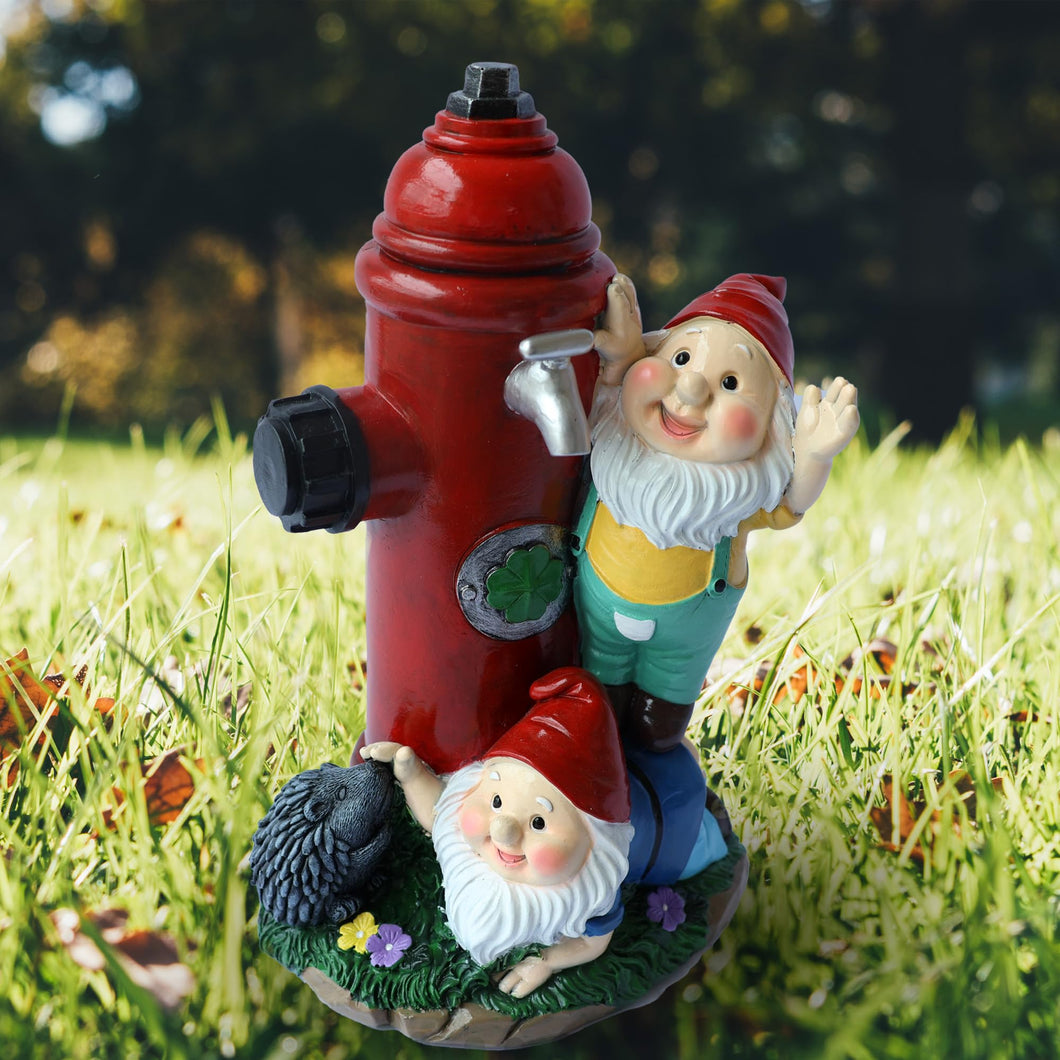Weculop Garden Gnomes Statues Outdoor, 10” Tall Hydrant Gnomes Figurines, Funny Decoration for Yard, Patio Lawn Decor, Ideal Gifts for Gnomes Lover, House Warming
