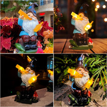 Load image into Gallery viewer, Gifts for Dad, Funny Garden Gnomes outdoor, Solar Gnomes Garden Ornaments Statue Lights, Dad Birthday Gifts for Men from Son, Daughter, Presents for Men Unique
