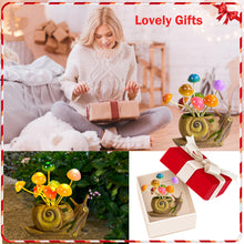 Load image into Gallery viewer, Solar Lights Outdoor Fairy Garden Accessories, Snail Statues Garden Decor for Outside, Easter Gifts Yard Decorations Patio Lawn Porch Balcony, Unique Housewarming Gifts for Women Mom Grandma
