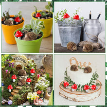 Load image into Gallery viewer, Queekay Fairy Outdoor Garden Animals Figurines Outdoor Fairy Wild Garden Accessories Resin Hedgehogs and Wood Mushroom Miniature Figurines for Plant Pots Bonsai Craft Decor Supplies
