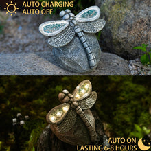Load image into Gallery viewer, Rezpuao Garden Statue Dragonfly,Solar Dragonfly Decor for Outdoor,Resin Dragonflies Figurine with Solar Light for Patio,Balcony,Yard,Lawn Ornament,Perfect Garden Gift
