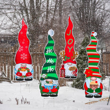 Load image into Gallery viewer, Soaoo 4 Large Christmas Gnome Yard Signs with Stakes - 39.4 Inch Outdoor Decorations for Garden, Courtyard, Lawn &amp; Xmas Party Supplies
