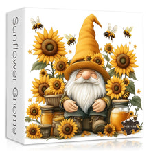 Load image into Gallery viewer, PICKFORU Sunflower Gnome Puzzle for Adults 1000 Pieces, Funny Garden Gnomes Honey Bee Jigsaw Puzzle, Floral Nature Themed Challenge for Adults Art
