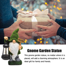 Load image into Gallery viewer, halp·ssfm Garden Gnome Statue Solar Light Outdoor Decorations Figurine Welcome Sign with Lantern Sculpture Garden Decor Lawn Patio Yard Porch Outside Housewarming Gifts for Women Mom Grandma
