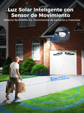 Load image into Gallery viewer, Moman Solar Lamp for Outdoors, 48 LED Solar Outdoor Light with Motion Sensor, 3 Modes, IP65 Waterproof Solar Spotlight with Remote Control for Garden Garage, Solar Lamp, Outdoor Motion Sensor LED Wall
